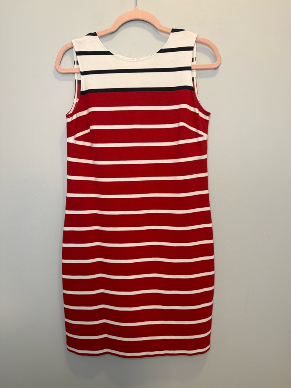 Brooks Brothers Nautical Stripe Sleeveless Sheath Dress Coastal Preppy Size 4